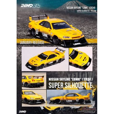 Nissan Skyline Lbwk Er Super Silhouette Jaune Inno