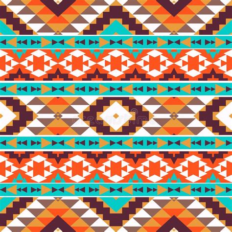 Seamless Colorful Aztec Pattern Stock Vector Image