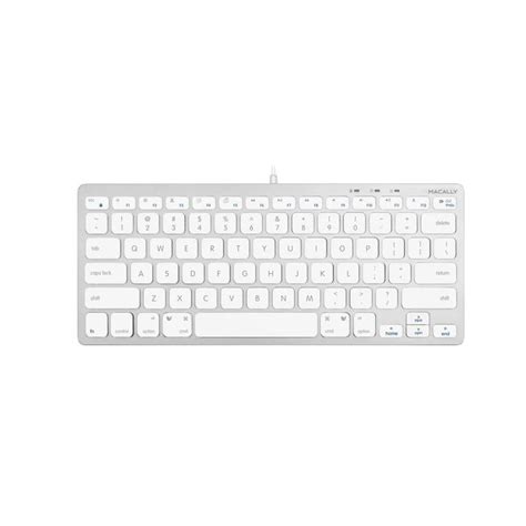 Macally Compact Aluminum Usb Wired Keyboard For Mac And Pc Geewiz