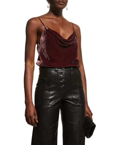 Cinq A Sept Marta Velvet Cowl Neck Cami Cowl Neck Cami Velvet Cami