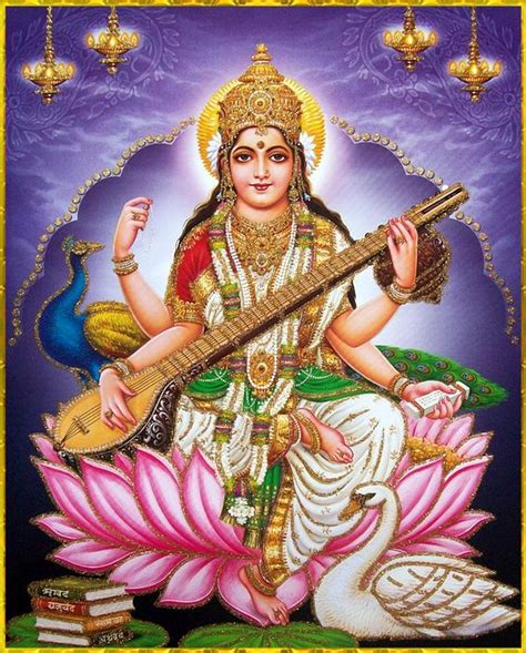 Saraswati Goddess Indian Deity Ipad God Mother Of Knowledge Swan