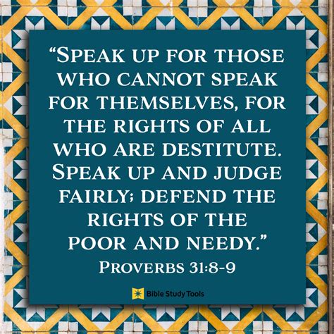 Speak Up For Those Who Cannot Proverbs Your Daily Bible