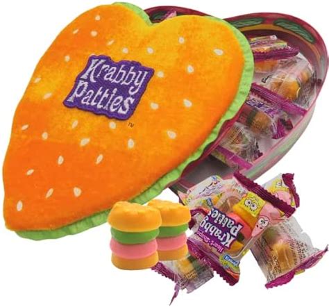 Valentines Krabby Patty Plush Heart Box 6ct - Pacific Candy Wholesale