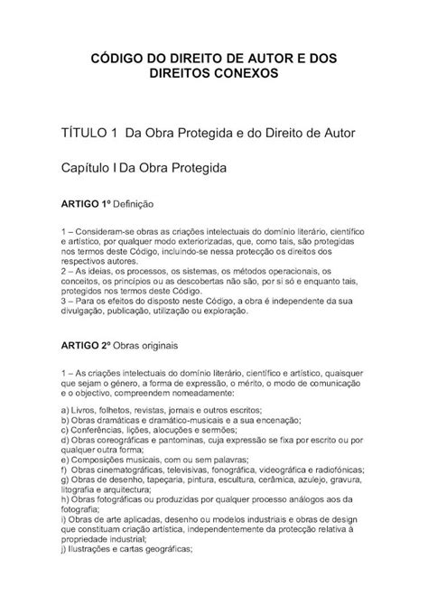 Pdf C Digo Do Direito De Autor E Dos Direitos Conexos Dokumen Tips