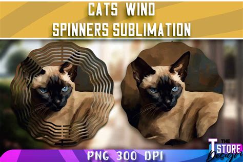 Cats Wind Spinners Sublimation Png Graphic By The T Store Design