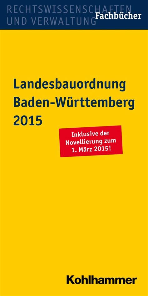 Landesbauordnung Baden Württemberg 2015 Württemberg Baden Baurecht