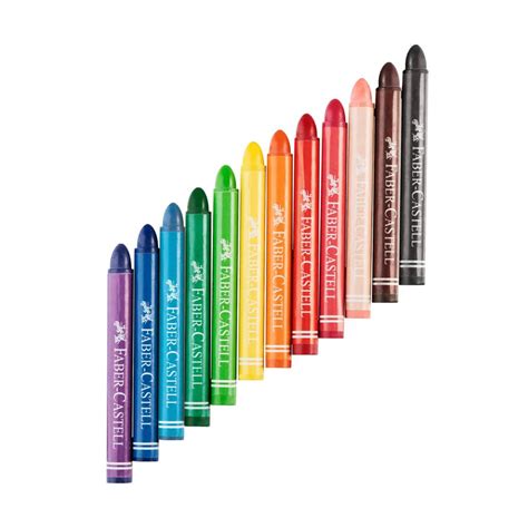 Faber Castell Jumbo Wax Crayons Bright Pack Winc