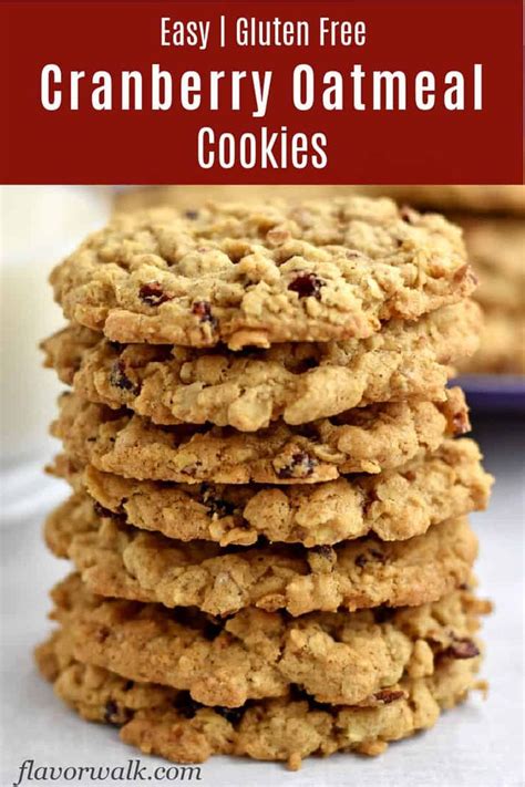 Gluten Free Cranberry Oatmeal Cookies Recipe Cranberry Cookies Recipes Oatmeal Cranberry