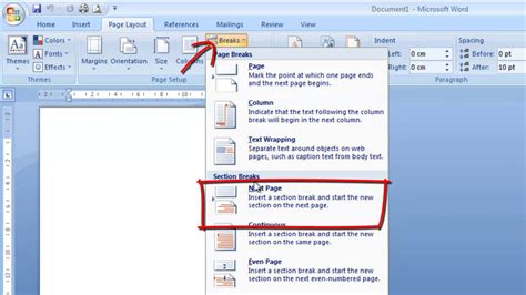 Cara Membuat 2 Buah Halaman Berbeda Pada Microsoft Office Word 2007