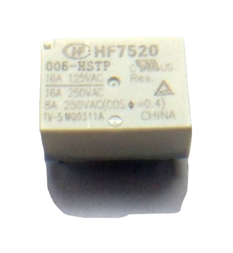 HF7520/005-HSTP, 16 Amp SPST 5 VDC Through Hole PCB Mount Subminiature ...
