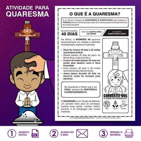 Quaresma O Que Fazer - Atividade sobre a Quaresma para imprimir ~ Amiguinhos de Deus