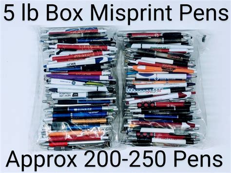 Lb Wholesale Bulk Lot Misprint Plastic Retractable Click Pens