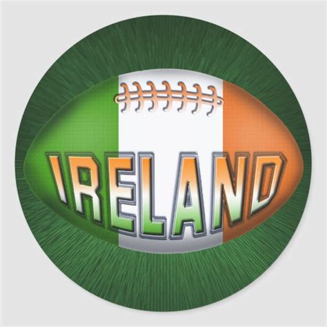 Ireland Rugby Ball Classic Round Sticker | Zazzle | Ireland rugby ...