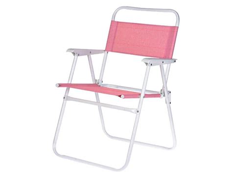 Складное пляжное кресло LUX COMFORT, полиэстер 600D, металл, розовое ...