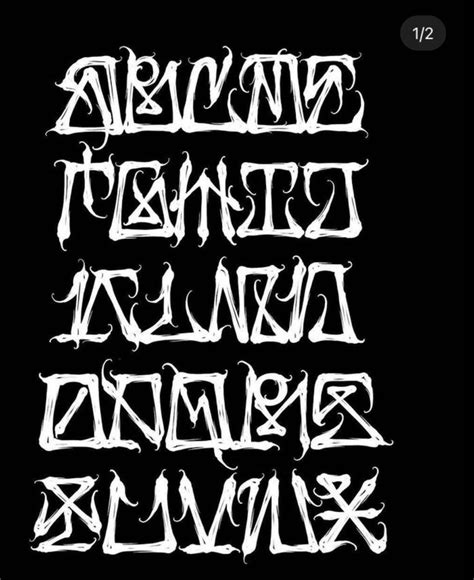 Graffiti Lettering Fonts Tattoo Lettering Alphabet