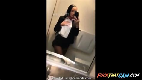 Hot Flight Attendant Livestreams Hot Cam Show