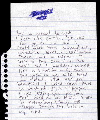 The Marilyn Manson Archive Other Original Handwritten Journal Entry