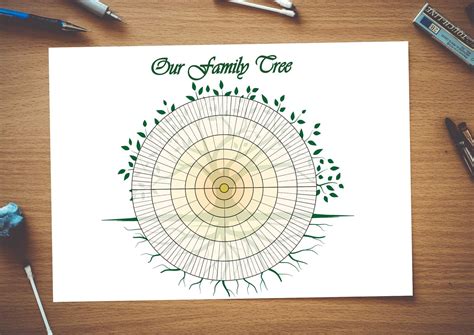 Family Tree Chart Family Tree Template Pedigree Chart Genealogy ...