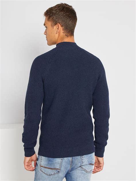 Pull Col Montant Bleu Marine Kiabi 15 00