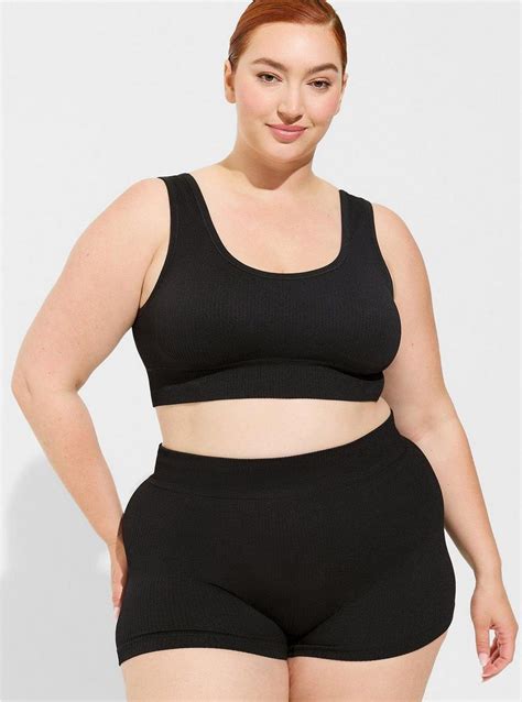 Plus Size Seamless Rib Mid Rise Shortie Panty Torrid