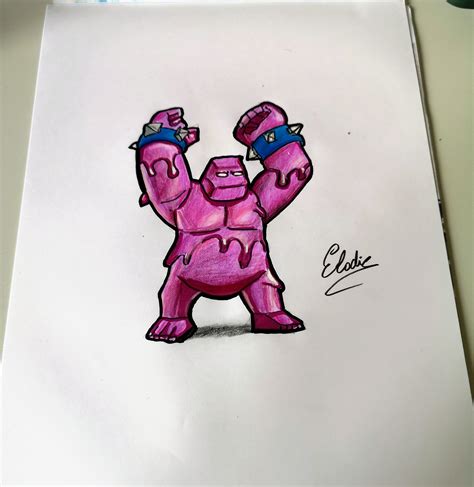 [Easy drawing] Elixir golem (video in comment) : r/ClashRoyale