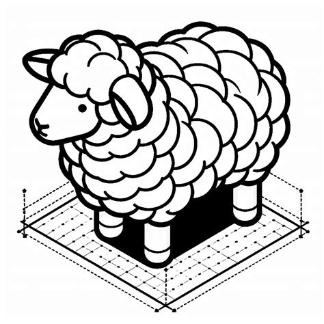 D Sheep Coloring Page Mandalamaker Online