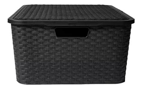 Caja Organizadora Simil Rattan Grande Xl Pack Por 3 Oferta En Venta En