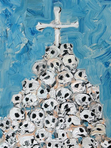 PYRAMID of SKULLS Painting by Fabrizio Cassetta - Pixels