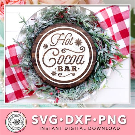 Christmas Cocoa Svg Hot Cocoa Bar Svg Hot Chocolate Bar Sign Etsy