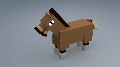 3d minecraft animal cartoon model