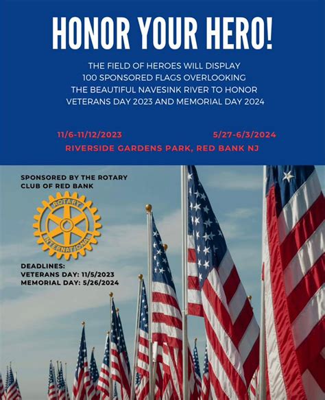 Nov 11 Field Of Heroes Veterans Day 2023 Red Bank Nj Patch