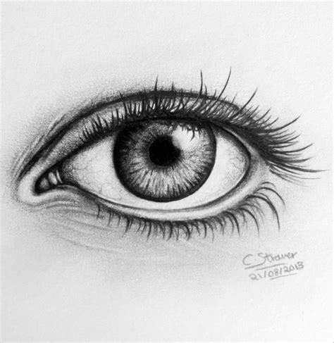 Black And White Eye Drawing at PaintingValley.com | Explore collection ...