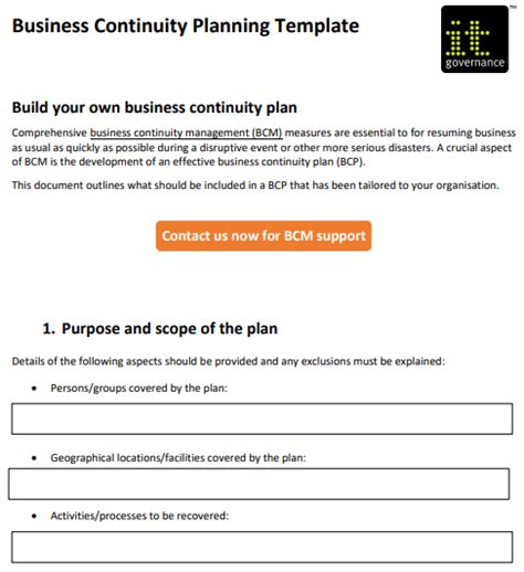 How To Write A Business Continuity Plan The Easy Way IT Governance