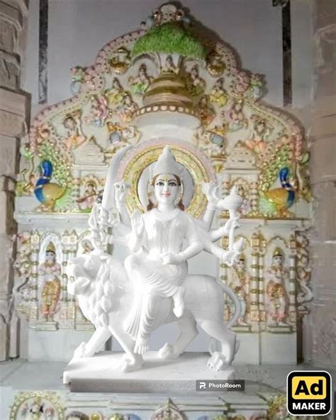 White Makrana Marble Durga Maa Statue Temple At Rs In Vadodara