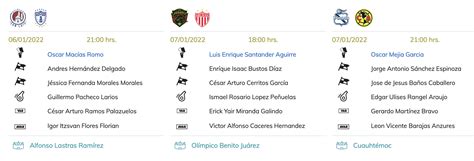 Torneo GritaMéxicoC22 LIGA BBVA MX Designaciones Arbitrales Jornada