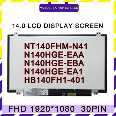 Panel De Pantalla LCD Para Ordenador Port Til NT140FHM N41 NT140FHM N42