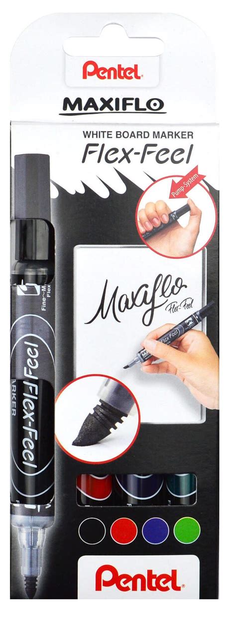 Pentel Maxiflo Flex Feel Whiteboard Marker Mm Mehrfarbig