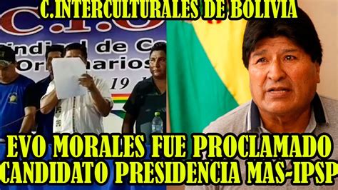 Organizaciones Dispuesto Salir Calles En Defensa De Evo Morales En