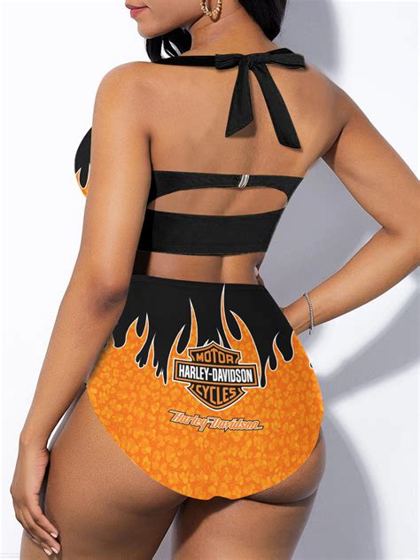 Harley Davidson Sexy Print Bikini Swimsuit VD223 Motortee