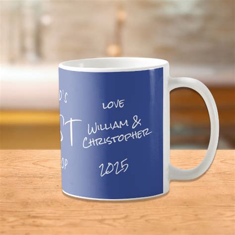 Worlds Best Pop Pop Custom Photo Blue Coffee Mug Zazzle