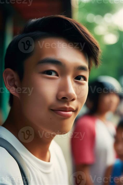 Ai Generated Asian Young Teenage Boy 36182541 Stock Photo At Vecteezy