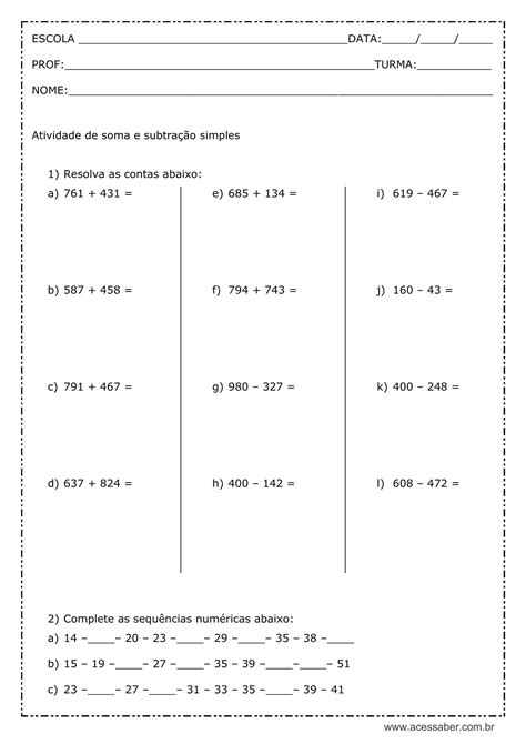 Subtração Com Reserva 3 Ano - 8