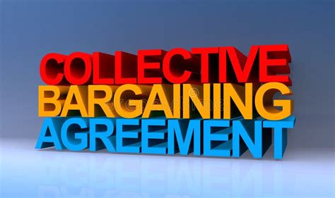 Collective Bargaining Agreement on Blue Stock Illustration ...