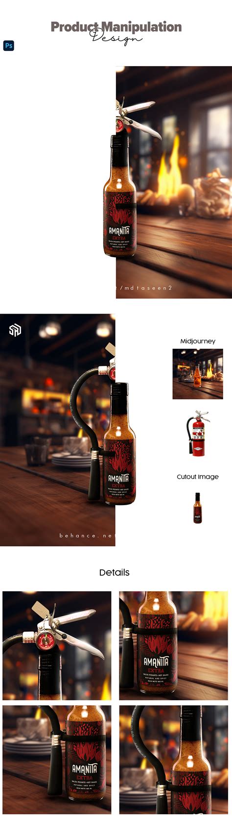 Hot And Spicy Sauce Bottle Manipulation On Behance