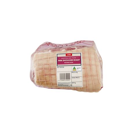 Buy Coles Pork Mini Shoulder Roast Boneless Approx 1kg Coles