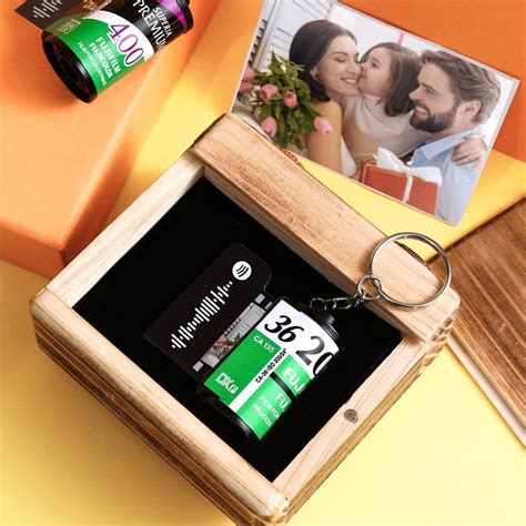 Personalized Photo Film Roll Keychain Keychain With Picture And Song