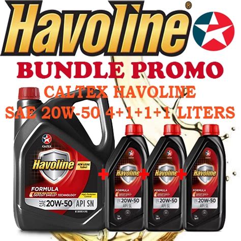 Caltex Havoline Formula SAE 20W50 7 Liter Shopee Philippines