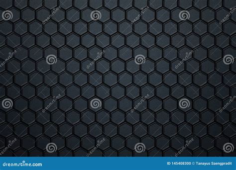 Blue Carbon Fiber Hexagon Pattern Stock Illustration Illustration Of