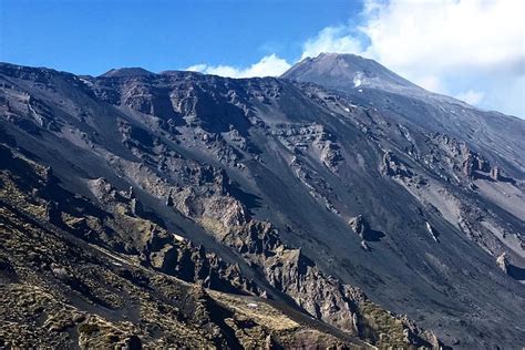 Sicile Coucher De Soleil Sur Le Volcan Etna