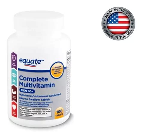 Equate® Multivitamin Complete Men 50 100 Tablets Eua Frete Grátis